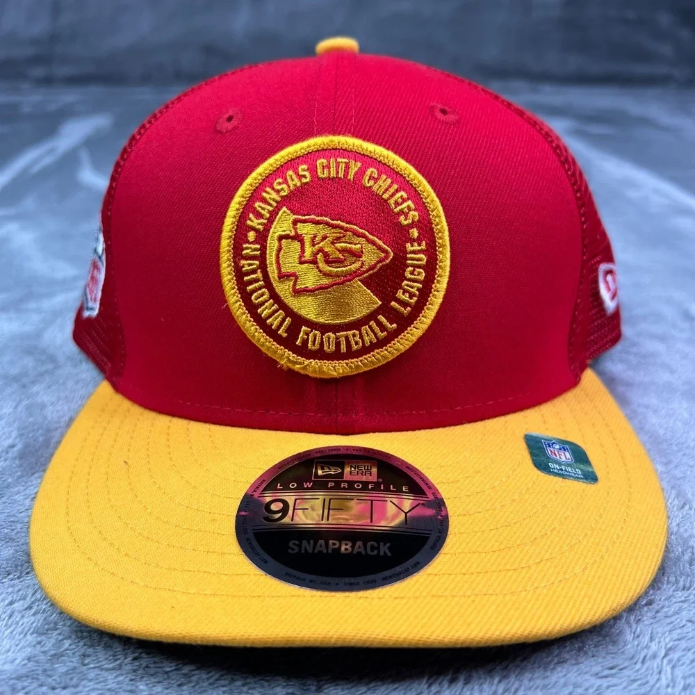 New Era Kansas City Chiefs NFL 23 Sideline Mesh 9Fifty Low Profile Snapback Hat‎